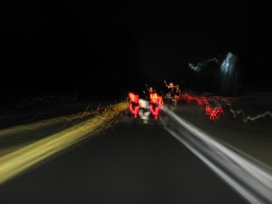 Blurry Road from a DUI